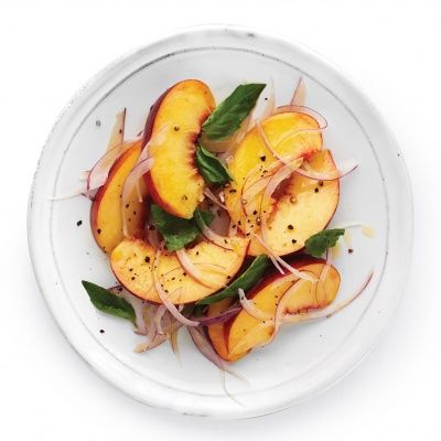 <p>Sweet peaches and piquant red onion come together to make a savory fruit salad.</p>
<p><strong>Recipe: <a href="http://www.delish.com/recipefinder/peaches-basil-red-onion-recipe-mslo0614" target="_blank">Peaches, Basil, and Red Onion</a></strong></p>
