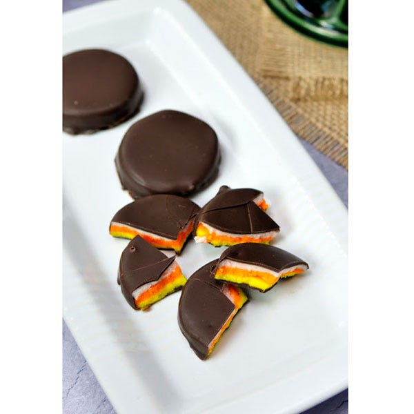The only thing better than candy corn Rice Krispie treats is candy corn Rice Krispie treats on a stick!
  Get the recipe from Haniela's.