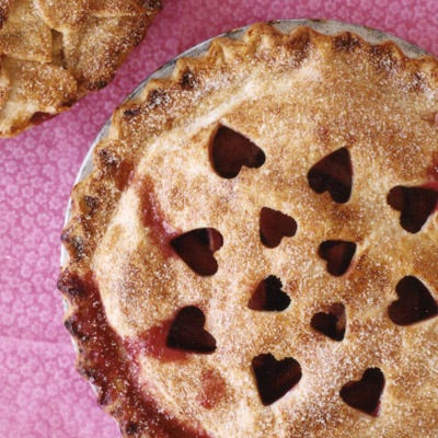 Pear-Raspberry Heart Pie