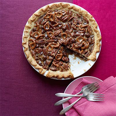 <p>This deliciously crunchy pie has some surprising undertones of orange, vanilla, and cinnamon, which are perfect contrasts to the salty pretzels.</p>

<p><strong>Recipe:</strong> <a href="http://www.delish.com/recipefinder/chocolate-pretzel-pecan-pie-recipe-wdy1113"><strong>Chocolate Pretzel Pecan Pie</strong></a></p>