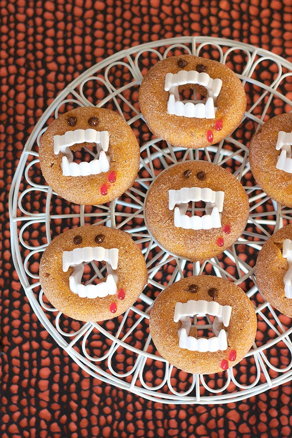 Vampire Pumpkin Spice Donuts