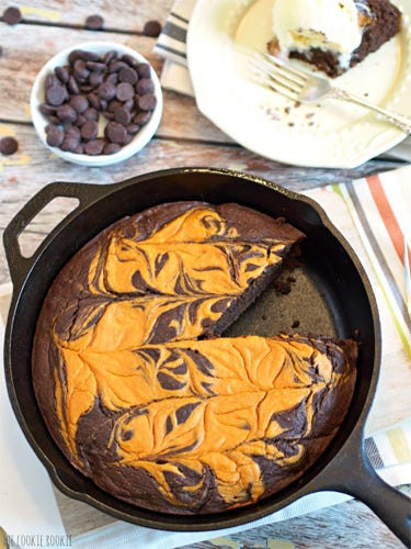 <p>As if skillets weren't amazing enough, now you can use yours to make this fabulous fall dessert. </p>
<p><strong>Get the recipe at <a href="http://www.thecookierookie.com/pumpkin-pie-skillet-brownie/" target="_blank">The Cookie Rookie</a>.</strong></p>
<p><strong>RELATED: <a href="http://www.countryliving.com/cooking/about-food/pumpkin-and-chocolate-recipes#slide-1" target="_blank">17 Pumpkin and Chocolate Recipes</a></strong></p>