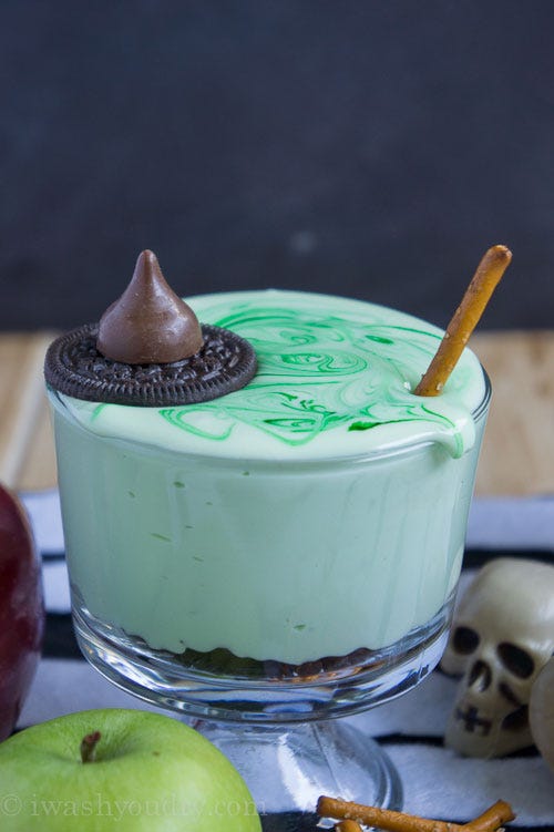 Melted Witch (chocolate chip cream cheese) Fruit Dip