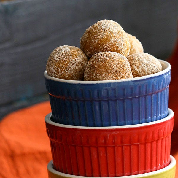 <p> </p> <p><strong>Get the recipe from <a href="http://www.veganricha.com/2014/10/pumpkin-snickerdoodle-cookie-dough-truffles.html" target="_blank">Vegan Richa</a>.</strong></p>