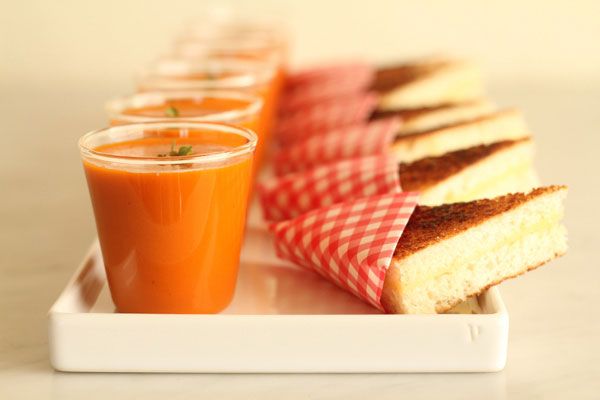 Mini Grilled Cheese and Tomato Soup