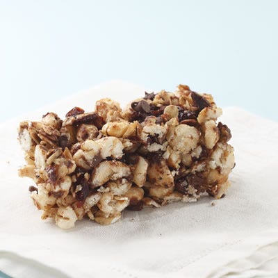<p>Chewy, crunchy, and delicious, these nut-free snack bars have good-for-you dried fruit, oats, and little explosions of chocolate. We like the flavor of dried cherries or cranberries, but any coarsely chopped dried fruit will work.</p>
<p> </p>
<p><strong>Recipe: <a href=""/recipefinder/nut-free-chocolate-cherry-snack-bars-recipe-ew0511"">Nut-Free Chocolate Cherry Snack Bars</a></strong></p>