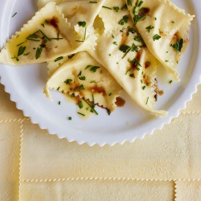 "The first time I picked up a rolling pin in front of ladies who've made pasta every day for the past 30 years, I was nervous as hell," says chef Thomas McNaughton.
<p><br/><strong>Recipe: <a href="http://gogonow.org/recipefinder/parsnip-triangoli-aged-balsamic-vinegar-recipe-fw0112?click=recipe_sr" target="_blank">Parsnip Triangoli with Aged Balsamic Vinegar</a></strong></p>
