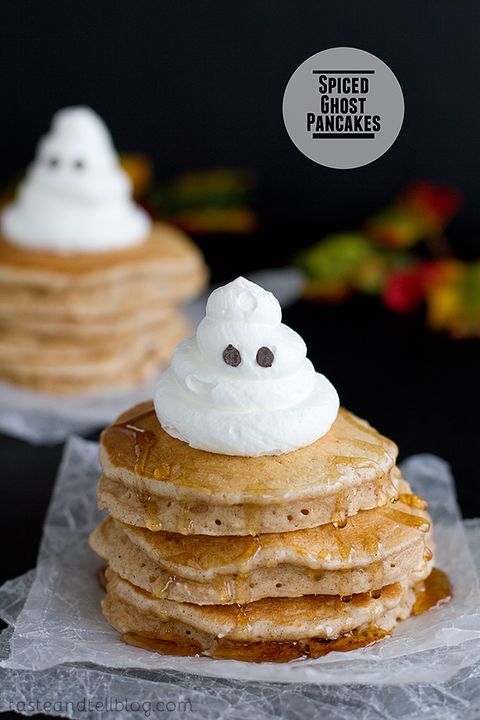 <p>Why not send the little ones off to school already in the Halloween spirit with these sweetly spooky pancakes?</p>
<p><strong>Get the recipe from <a href="http://www.tasteandtellblog.com/spiced-ghost-pancakes/" target="_blank">Taste and Tell</a>.</strong></p>