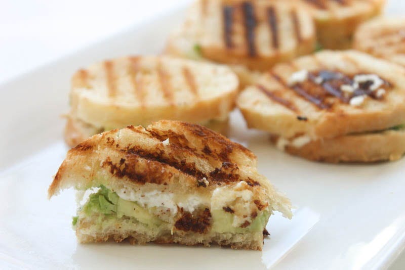 Avocado and Goat Cheese Mini Grilled Cheese