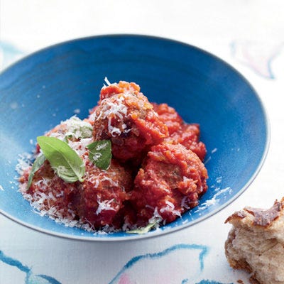<p>While writing her book, <em>The Glorious Vegetables of Italy</em>, Domenica Marchetti unearthed this classic Sicilian recipe. To make the dish more savory, she adds dried porcini mushrooms to the eggplant, and the porcini soaking liquid to the tomato sauce.</p><p><strong>Recipe:</strong> <a href="http://gogonow.org/recipefinder/eggplant-porcini-meatballs-tomato-sauce-recipe-fw0813%22%3E%3Cstrong%3EEggplant and Porcini "Meatballs" in Tomato Sauce</strong></a></p>
