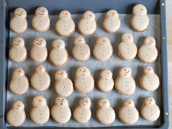 Snowmen Macarons
