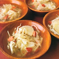Smoked-Sausage, Cabbage and Potato Soup