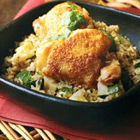 Indonesian Coconut Rice with Chicken and Zucchini