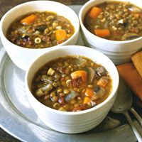 Lentil Soup with Tubetti and Bacon