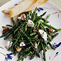 Asparagus Salad with Toasted Walnuts and Goat Cheese