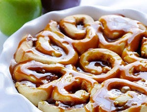 <p><em>Have mercy</em>—these sticky-sweet rolls combine sugar, cinnamon, tart apples, toasted nuts, and thick, buttery caramel. These are definitely more of a dessert than breakfast dish, but hey, we won't tell.</p>
<p><strong>Get the recipe at </strong><a href="http://www.gimmesomeoven.com/caramel-apple-cinnamon-rolls-recipe/"><strong>Gimme Some Oven</strong></a><strong>. </strong></p>