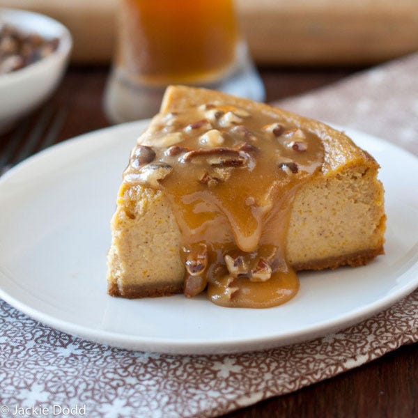 <p>This extra creamy take on lasagna is sure to please the whole family.</p> <p><strong>Get the recipe from <a href="http://thebeeroness.com/2012/09/27/pumpkin-ale-cheesecake-with-beer-pecan-caramel-sauce/" target="_blank">The Beeroness</a>.</strong></p>
