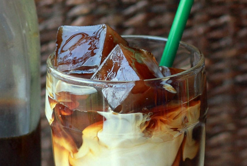 Coffee is life-blood, so there's absolutely no reason you should waste a single drop. Pour extra into ice cube trays for a ready-made way to kick off the next morning.

 Learn more at The Kitchen Treaty. 