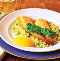 Flounder with Herbed Couscous