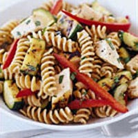 Fusilli Salad with Grilled Chicken and Zucchini
