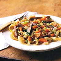 Fettuccine with Five-Spice Pork and Carrots