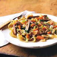 Fettuccine with Five-Spice Pork and Carrots - Chinese Recipes - Asian ...