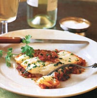 Cod with Tomato Ginger Sauce