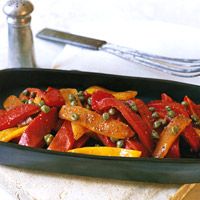 Roasted Peppers with Caper Dressing