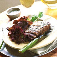 Grilled Tuna with Mint Sauce
