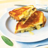 Grilled Fontina, Mushroom and Sage Sandwiches