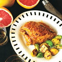 Grilled Chicken Breasts with Grapefruit Glaze