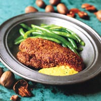 Pecan-Crusted Chicken with Mustard Sauce