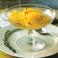 Sliced Oranges with Thyme Syrup