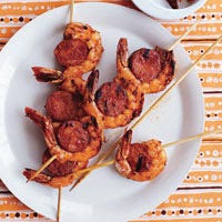 Spicy Shrimp and Chorizo Kebabs