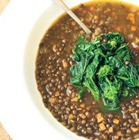 Lentil Soup with Broccoli Rabe