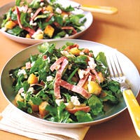 Watercress, Salami, and Goat-Cheese Salad