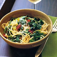 Spaghetti with Escarole and Bacon