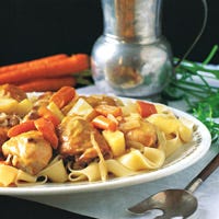 Chicken Stew with Cider and Parsnips