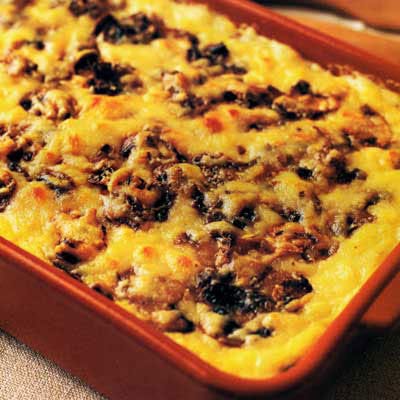 Baked Polenta with Mushrooms