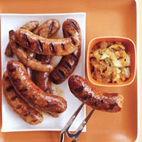 Sausages with Grilled-Onion Chowchow