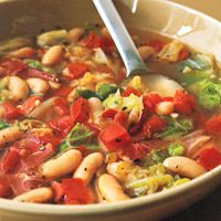 Cabbage-and-White-Bean Soup with Prosciutto