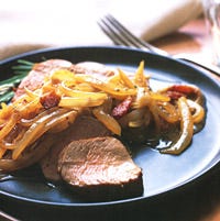 Braised Pork with Bacon and Onions