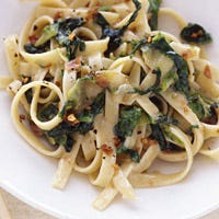 Fettuccine with Escarole and Brie