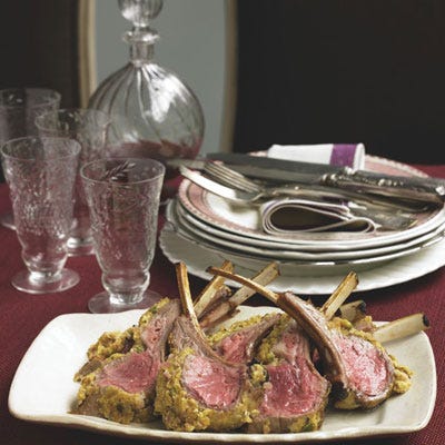 Dijon-Pistachio Crusted Rack of Lamb