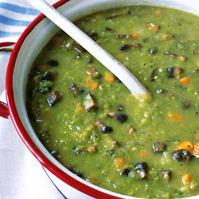 Split Pea Soup with Portobellos