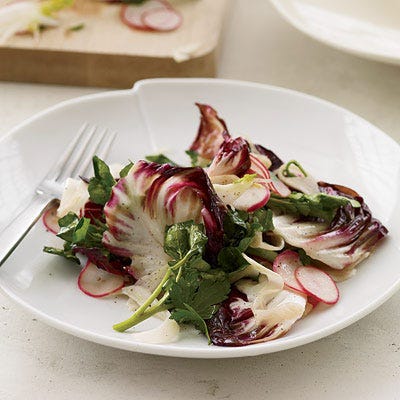 Warm Fennel and Bitter Greens Salad