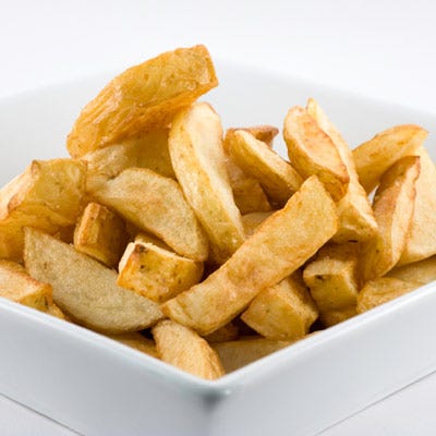 <p>Want to know the quickest way to ruin your weight-loss plans? Head for the drive-through and order golden fried potatoes. A large order of McDonald's french fries has 500 calories. Our classic oven fries? A mere 205. <b>Total calories saved: 295</b>.</p><br /><p><a href="/recipefinder/classic-oven-fries-1806" target="_blank">Check out our Classic Oven Fries recipe</a>.</p>