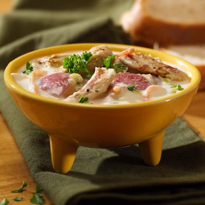 Leek and Chik'n-Potato Soup