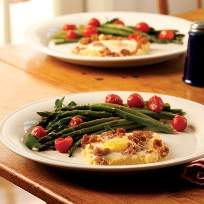 Cheesy Polenta and Egg Casserole