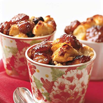 Caramelized Banana Raisin Bread Pudding Recipe